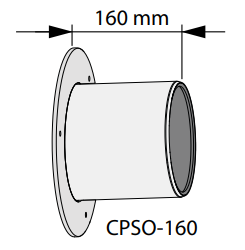 CPSO-160FRESHPOINT160 - nakładka kompensacyjna dł.160 mm do montażu jednostki Freshpoint 160, stal ocynk.